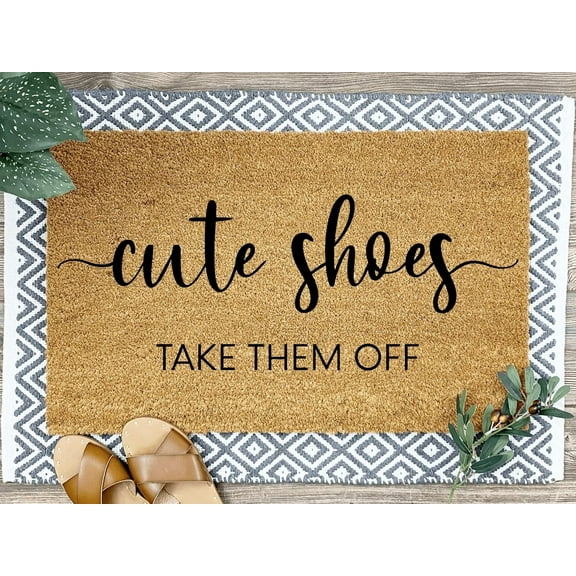 Funny Doormat Cute Shoes Take Them Off Doormat Housewarming Gift Home Decor Front Door Home Doormat Funny Door Mat Funny Doormat Mat 17x30 inch.