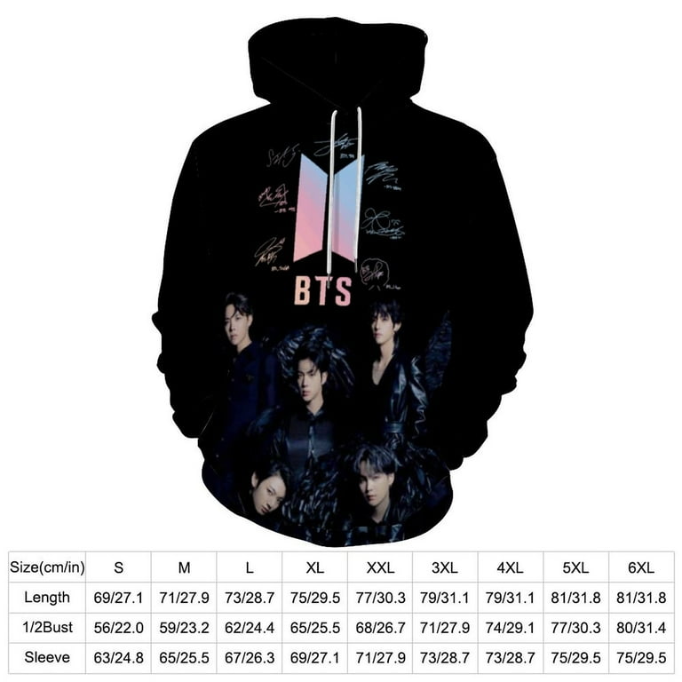Kpop BTS Kpop BTS Hoodie 3D Print Pullover Hooded Long Kpop BTS Kpop BTS Hoodie 3D Print Pullover Hooded Long