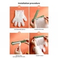 thumbnail image 4 of 100 Capacity Disposables Glove Wall Dispenser with Secure Clip Space Efficient Hanger For Service Area, Hygienic Disposables Glove Wall Dispenser For Preparation Area Kitchen(Green,11x6.5"), 4 of 9