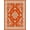 Orange, Pattern 2, variant on ODIKA 4'x6' Machine Washable Non-Slip Area Rug, Elegant Botanical Damask Symmetrical Design High Traffic Rug, Red, 572993