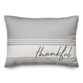 thumbnail image 2 of Creative Products Gray Thankful Farmhouse Stripes 14x20 Spun Poly Pillow, 2 of 3