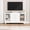 White Top, variant on Modern Farmhouse Buffet Storage Cabinet with Glass Door, 56" Large Sideboard Cabinet with Door/3 Drawers/Adjustable Shelf, Wood Coffee Bar Shelf for Kitchen/Dining Room/Living Room, White