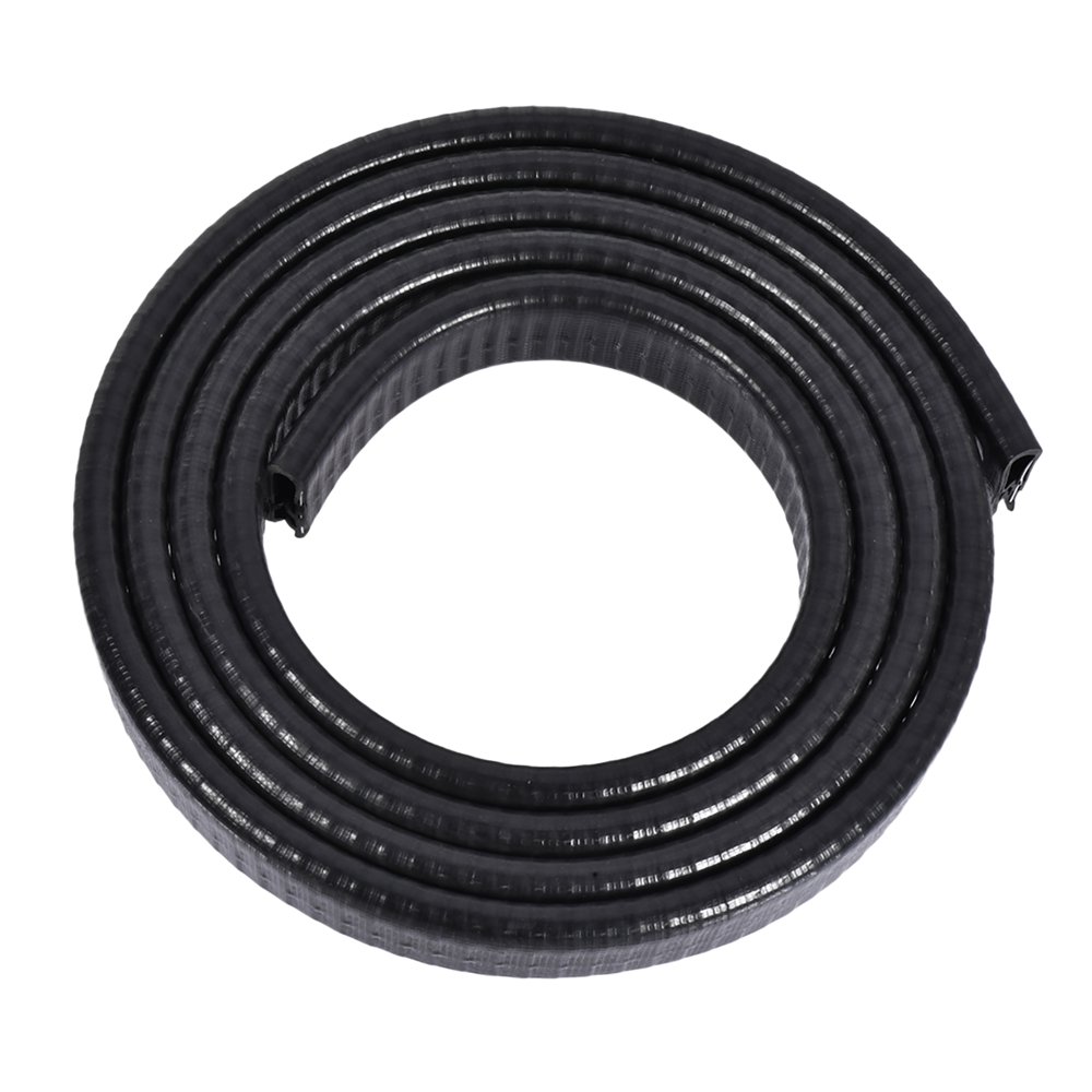Edge Trim U Seal Extrusion Black U Channel Edge Protector PVC Plastic w Iron Sheet Fits 1/64''5