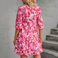 thumbnail image 5 of Vestido casual estampado de media manga con cuello redondo y moda de verano para mujer Fridja  bnh2134, 5 of 5