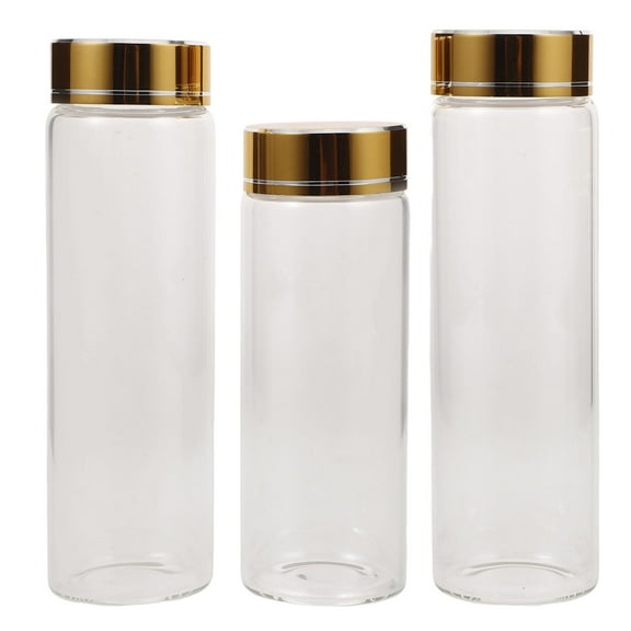 FESTFENDS Laboratory Test Tubes Clear Tubes With Caps 3Pcs