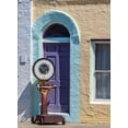 thumbnail image 2 of Gulin, Sylvia 24x32 White Modern Wood Framed Museum Art Print Titled - USA-Washington State-Pomeroy Colorful old building with arched windows and doorway with scale, 2 of 4
