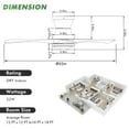 thumbnail image 4 of Costway 52 Inches Ceiling Fan with LED Light, Remote Control,6 Wind Speeds and 8H Timer, 4 of 10