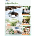 thumbnail image 5 of Zardon 18" Outdoor Ceiling Fan with Light and Remote, Caged Waterproof Gazebo Fan with Pull Chain for Patio, Porch, Pergola Canopy, App Control, 5 of 8