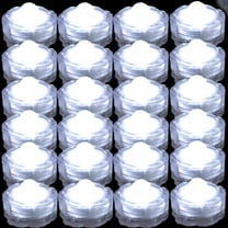 JYtrend 24 Pieces Submersible Led Light - Waterproof Tea Lights, White