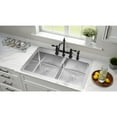 thumbnail image 2 of Kingston Brass GKDD332294LD Quebec 33-Inch Stainless Steel Double Bowl Dual Mount Kitchen Sink with Drain in Brushed, 2 of 6