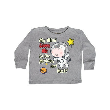 

Inktastic My Mimi Loves Me Cow Astronaut Gift Toddler Boy or Toddler Girl Long Sleeve T-Shirt