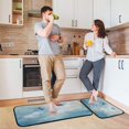 thumbnail image 6 of 2-Piece Kitchen Rugs Set Non-Slip Mats Carpet Floor for Kitchen, Bathroom (19.7"x27.6" & 19.7"x47.2") Watercolor Blue Butterflies, 6 of 7