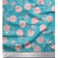 thumbnail image 1 of Soimoi Rayon Fabric Dot,Bird & Fish Kids Print Fabric by The Yard 42 Inch Wide, 1 of 3