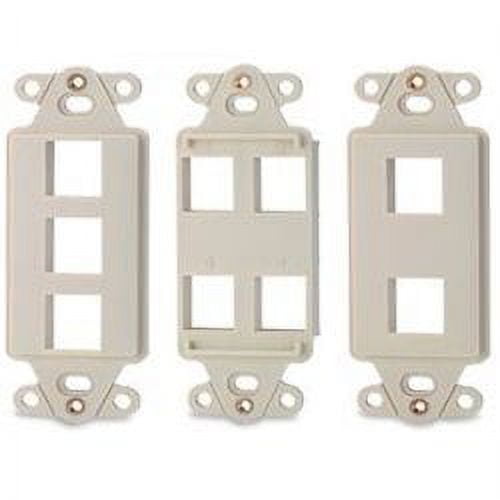 Signamax DA-3-WH 3-Port Decora Style Keystone Adapter, White - DA-3-WH