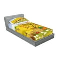 thumbnail image 2 of Ambesonne Cartoon Fitted Sheet & Pillow Sham Set, Autumn Garden Daisies, Twinxl, Multicolor, 2 of 2