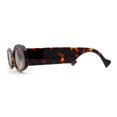 thumbnail image 3 of SA106 Womens Minimal Mod Oval Plastic Sunglasses Tortoise Brown, 3 of 4