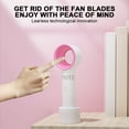 thumbnail image 3 of Ohufall Bladeless Mini Turbine Fan USB Rechargeable Portable High Wind Silent Small Cooling Fan For Home Office, 3 of 6