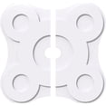 thumbnail image 1 of Ekena Millwork CMP36LA2-04000 36 Po OD x 4 Po ID Carré Luna Architecture Grade Médaillon de Plafond Contemporain PVC - 2 Pièces, 1 of 1
