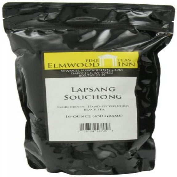 Elmwood Inn Fine Teas, Lapsang Souchong Smokey Black Tea, 16-Ounce Pouch