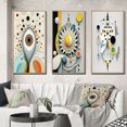 thumbnail image 1 of Designart "Occult Séance Insights IV" Modern Geometric Framed Wall Art Set Of 3 - White Abstract Frame Canvas Set For Living Room Decor, 1 of 6