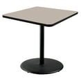 thumbnail image 3 of Hampden Furnishings Bennet Collection Steel Frame 36" Square Top, Round Base, 42" Height, Cafe Table, Black Frame/Grey Nebula Top, 3 of 5