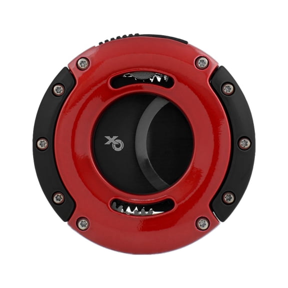 Xikar XO Double Guillotine Cutter, Dual Stainless Steel Blades, Black & Red
