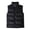 Black, variant on Joernso Autumn Winter Men Vest Solid Color Thickened Stand Collar Zipper Slim Fit Sleeveless Jacket for Daily Wear