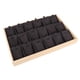 thumbnail image 4 of Exhibidor de joyas de madera con 18 rejillas para colgar collares y colgantes Terciopelo negro, 4 of 7