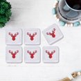 thumbnail image 3 of 6 Pc Square Printed Coaster Deer, 3 of 3