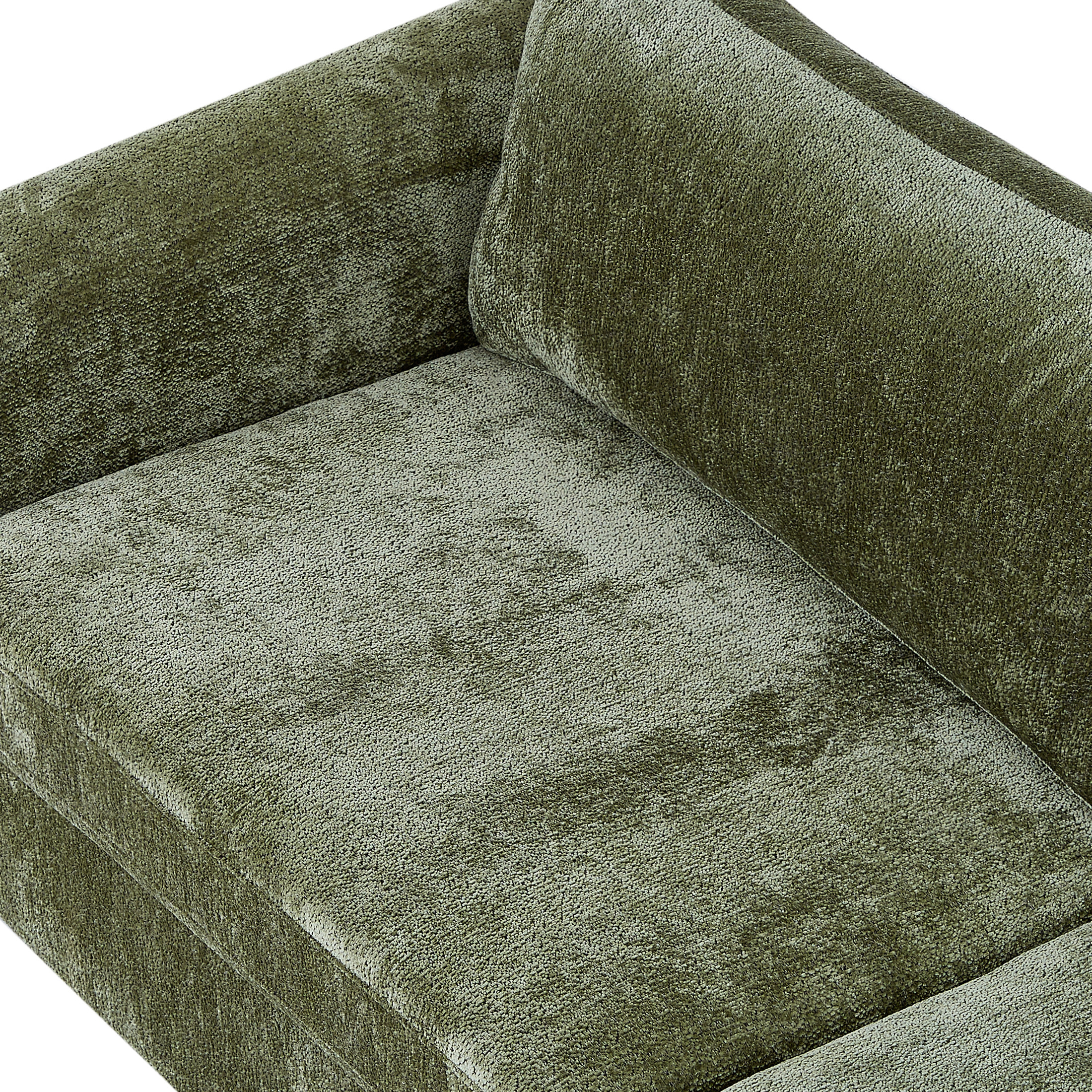 Christopher Knight Home 89" Chenille Upholstered Sofa, 3-Seat Couch with Foam Cushions and Wood Legs, Olive Green