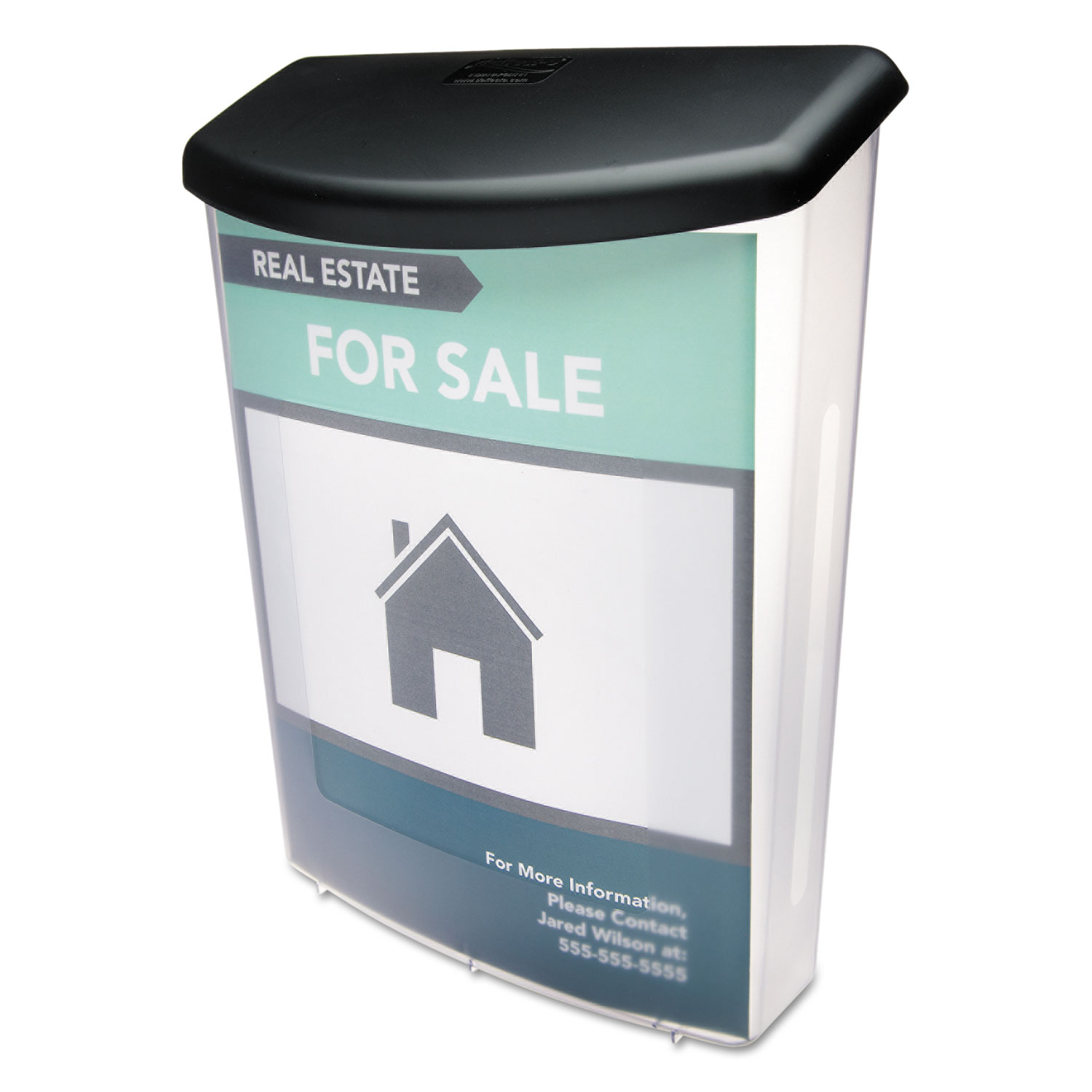 Source One Outdoor Realtor Style Brochure Holder Color Variety White or Black Options Available 6 Pack, White 