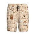 thumbnail image 4 of Naloa Coffee Time Men's Short Pajama Pants, Lounge Comfort Shorts with Elasticized Waistband and Side Pockets - 3X-Large, 4 of 9