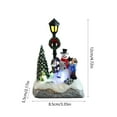 thumbnail image 3 of 1 PC Christmas Table Centerpieces Small Resin Snowman Figurine with Light Up Streetlights LED Battery Operated Glowing Lamppost Desk Ornaments, 3 of 6