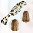 thumbnail image 3 of Unique Bargains 1 Pcs Women Heart Style Handheld Wide Tooth Comb for Curly Thick Straight Hair Tortoiseshell, 3 of 6