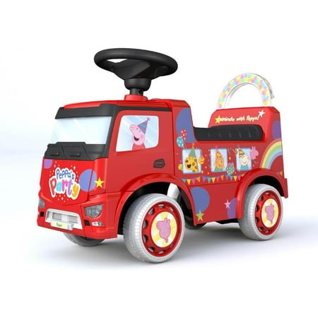Peppa Pig Party Bus Foot-To-Floor Push Car