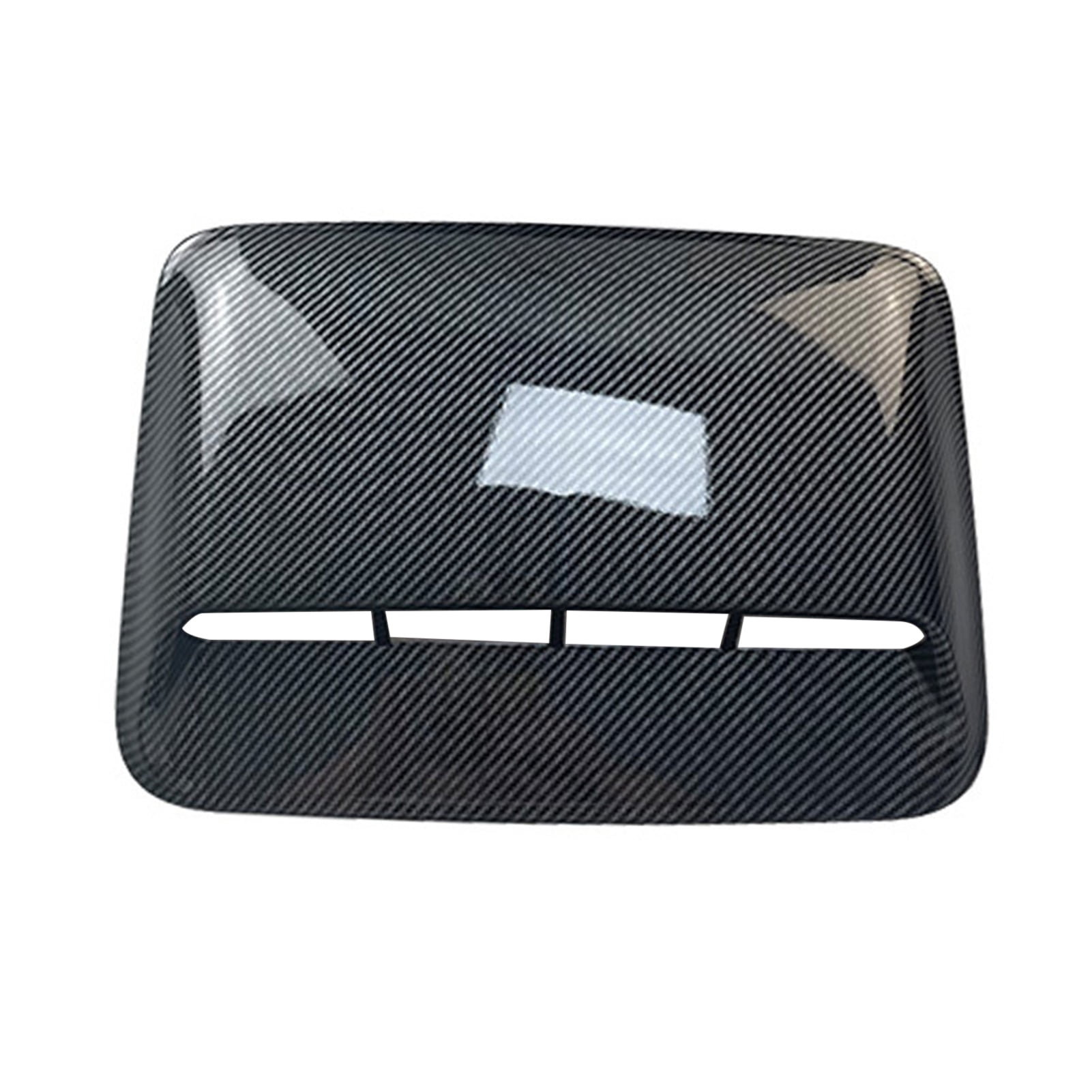Walbest Universal Car Decorative Air Flow Intake Hood Scoop Vent Turbo Bonnet Cover Carbon Friber