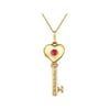 Keepsake Personalized Family Jewelry Birthstones Key Locket Pendant available in Sterling Silver, Gold over Silver, and Yellow and White Gold
