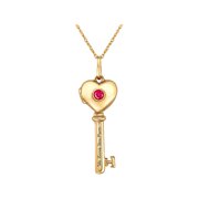 Keepsake Personalized Family Jewelry Birthstones Key Locket Pendant available in Sterling Silver, Gold over Silver, and Yellow and White Gold
