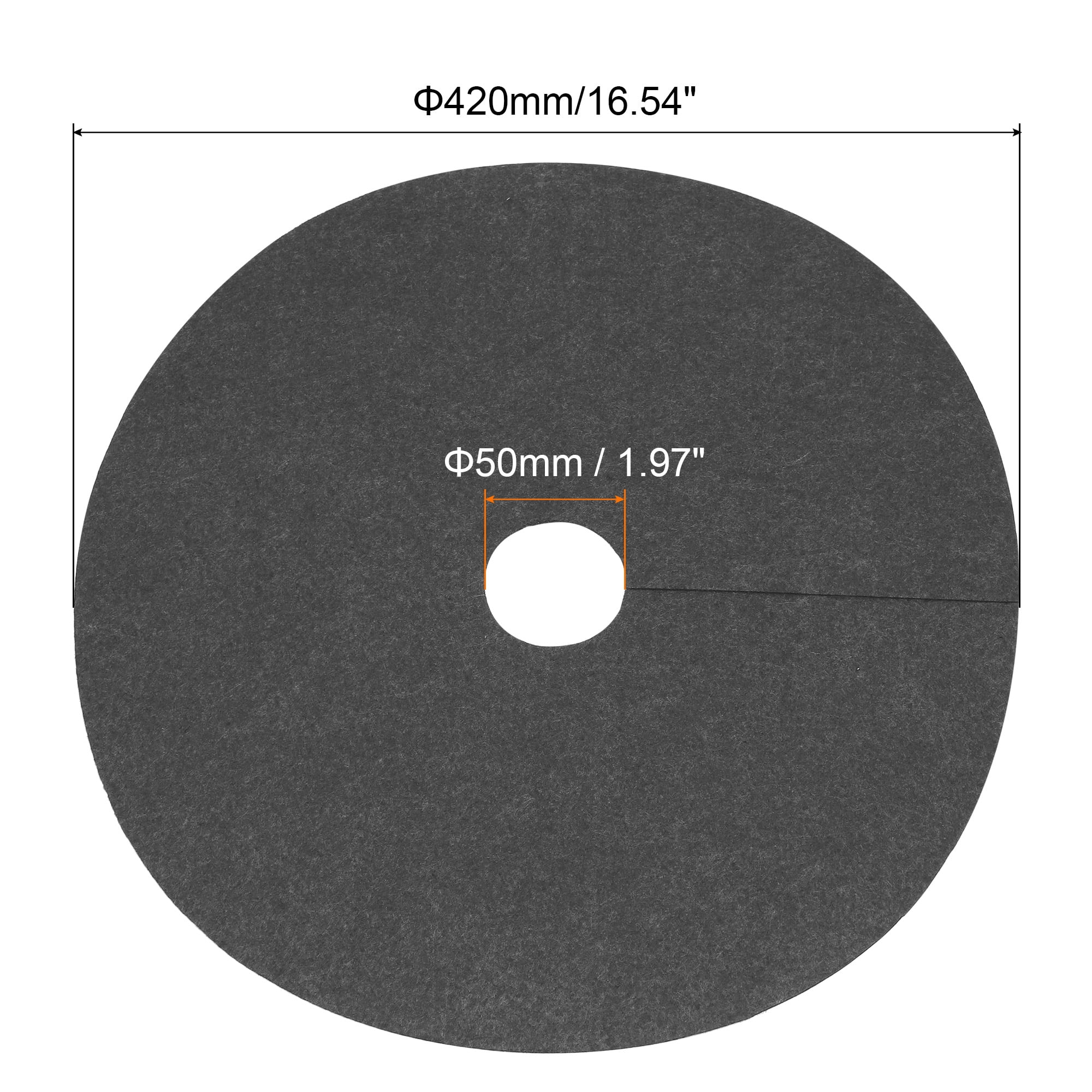 Uxcell 16.5'' Tree Mulch Ring Nonwoven Tree Protector Mat Plant Cover Black 20 Pack