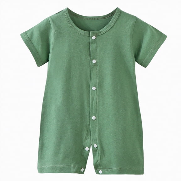 kpoplk Baby Short Sleeve Romper Unisex Newborn Cotton Jumpsuit Summer Lightweight Breathable Onesie for Infant Boy Girl Size 0-6 Months,AG