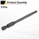 thumbnail image 3 of Uxcell 5pcs Punta de destornillador Torx T20 de 1/4" Vástago hexagonal de 3" Longitud magnética con agujero, 3 of 7
