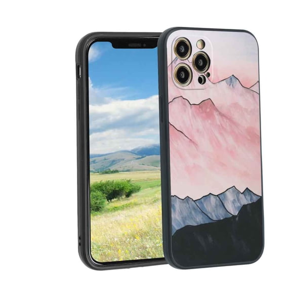 Compatible with iPhone 12 Pro Max Phone Case, Mountains-12 Case Men Women, Flexible Silicone Shockproof Case for iPhone 12 Pro Max