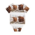 thumbnail image 2 of Daiia Yak Printed Unisex-Baby Short Sleeve Onesies Bodysuits Baby Climbing Clothes Soft and Comfortable Romper with Expandable Shoulder Design-3 Months, 2 of 8