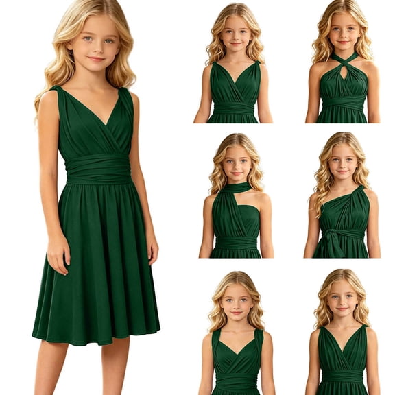 HAYIMI Elegant Girl's Formal Dress Summer With Versatile Wear Party Gown For Young Girls Children Dress For Events Sleeveless Soft Dresses