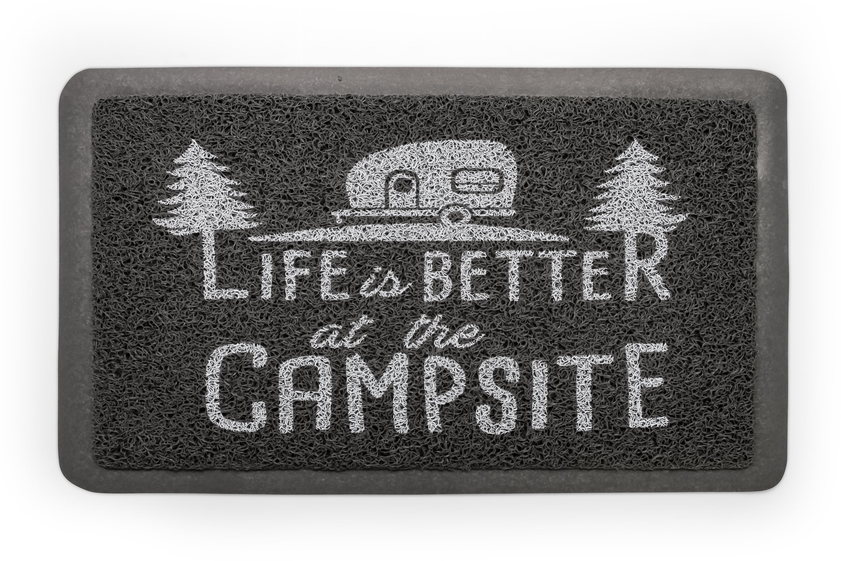 53199 Helps Trap Unwanted Debris from Tracking Into Your RV Teal/White Color Home Camco Life is Better at The Campsite Small Scrub Rug or Campsite 