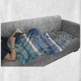 thumbnail image 6 of Mosaic Soft Flannel Fleece Throw Blanket, Style Byzantine Ceramics Inspired Maritime Fractal Fish Pattern Artwork, Cozy Plush for Indoor and Outdoor Use, 60" x 80", Slate Blue, by Ambesonne, 6 of 6