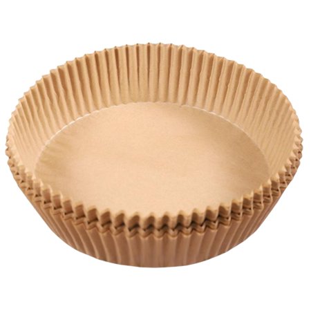 50Pcs Round Parchment Paper for Baking, Heat Resistant 20cm Thicken Oil , for Baking Cooking Oven - BROWN
