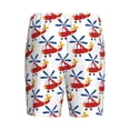 thumbnail image 2 of Lsque Cartoon Helicopter Mens Sleep Pajama Shorts,Short Pajama Pants, Cotton Ultra-Soft Knit-Small, 2 of 9