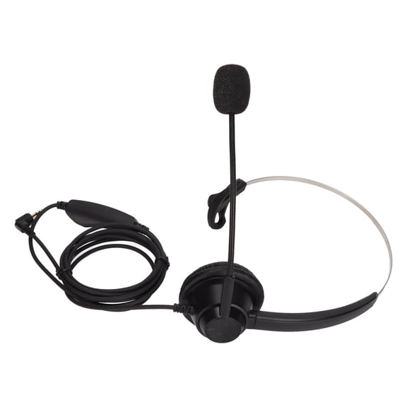 2.5mm Business Headset, Flexible Arm Strong Monaural Office Headset H360-2.5MV Plug And Play For Call Center