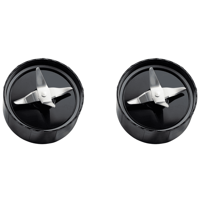 2X Pièce de Rechange de Lame Compatible pour - (250W, Série MB1001) Lame en Acier Inoxydable, 2 x Lame Croisée, Noir